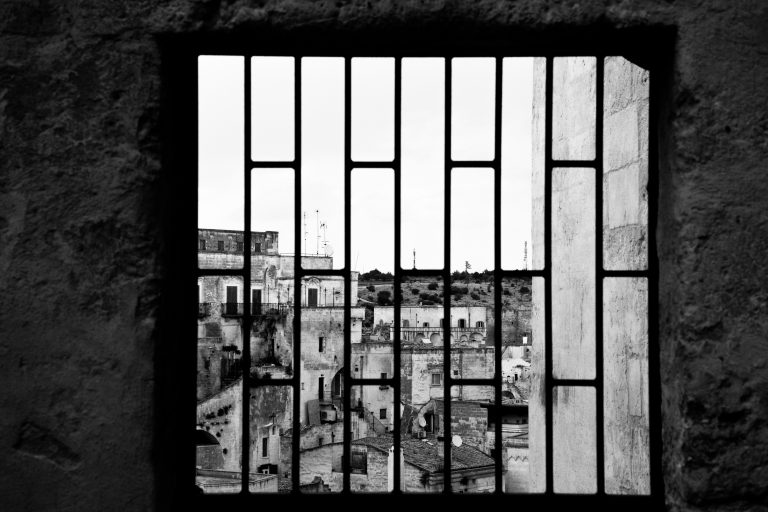 Balck and White Photography of Matera through a grid