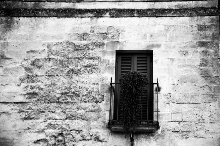 Window of an ancient dwelling of Matera in Italy