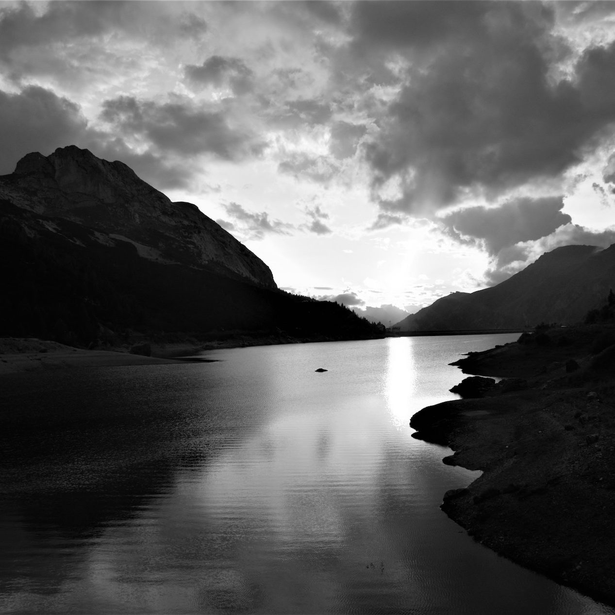 Black and white landscape photography